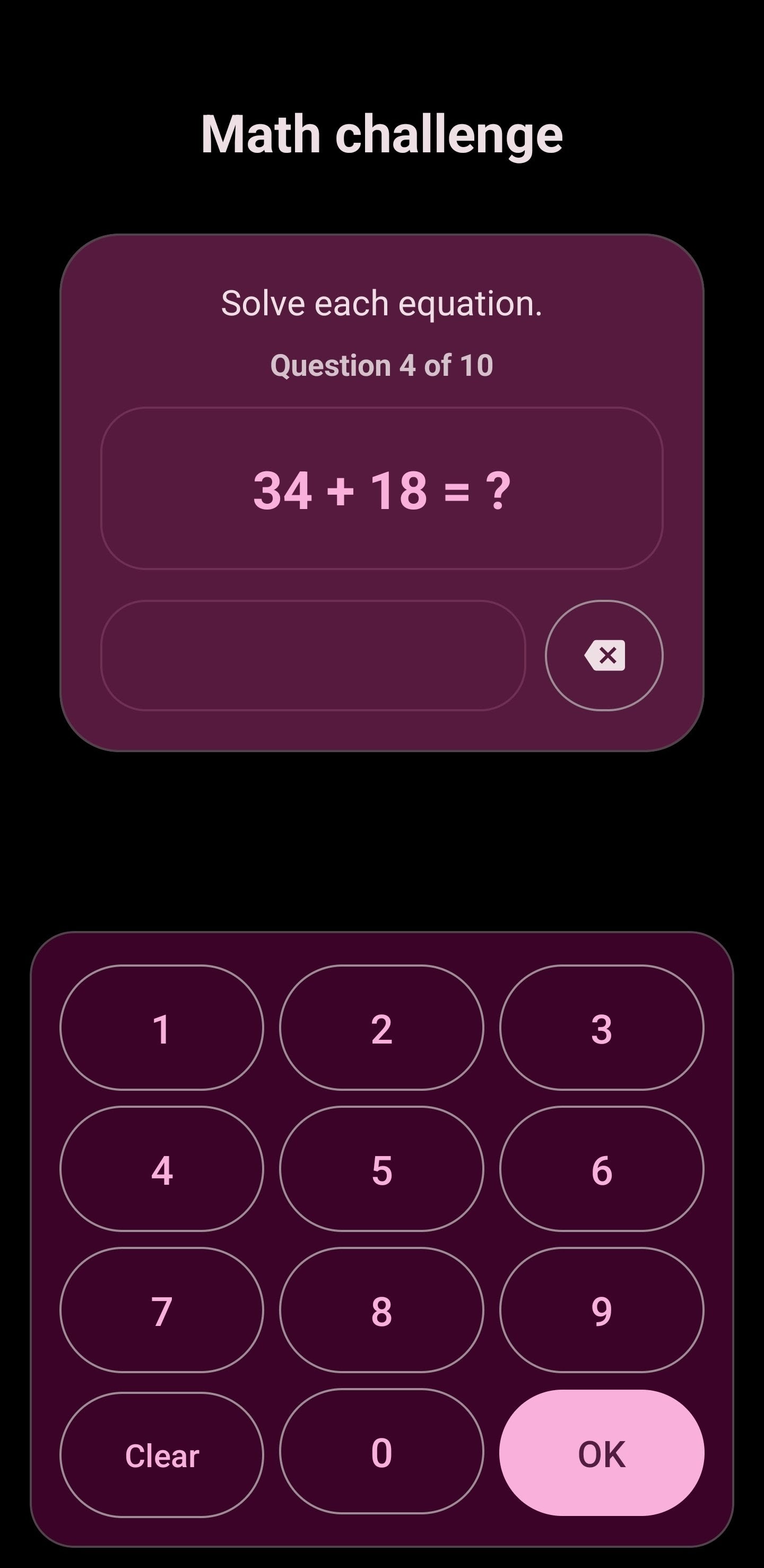 Alarmify Math Challenge wake-up mission